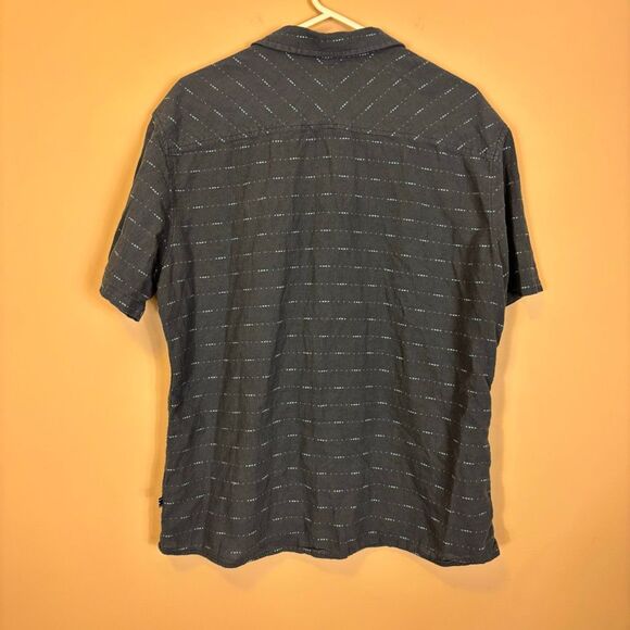 Kuhl Blue Striped Linen & Cotton Blend Collared Button Down Shirt Men's XL - Picture 2 of 7